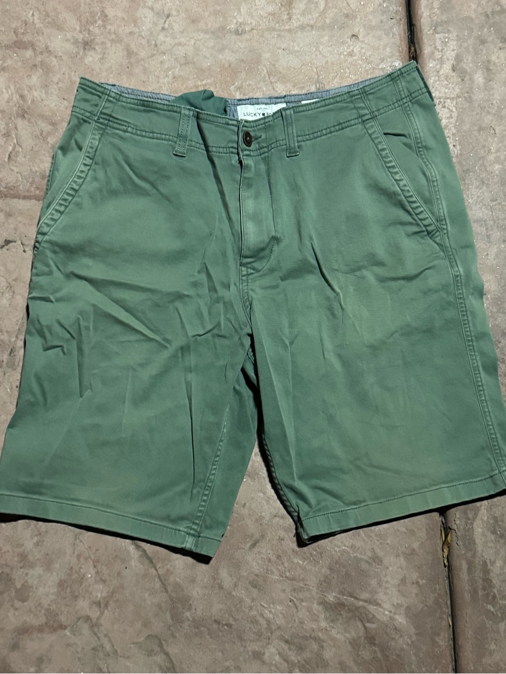 Lucky Brand Saturday Stretch Shorts Men's Green Shorts Waist 32